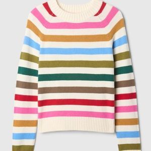 GAP Women's CashSoft Crewneck Sweater Size XS Multi Color Stripe